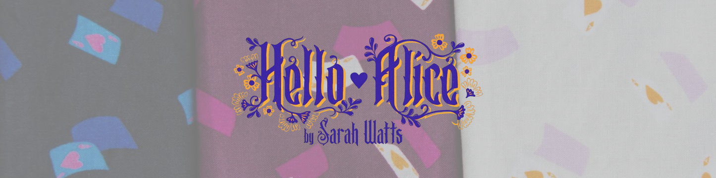 hello alice fabric collection my ruby star society cover image with whimsical font