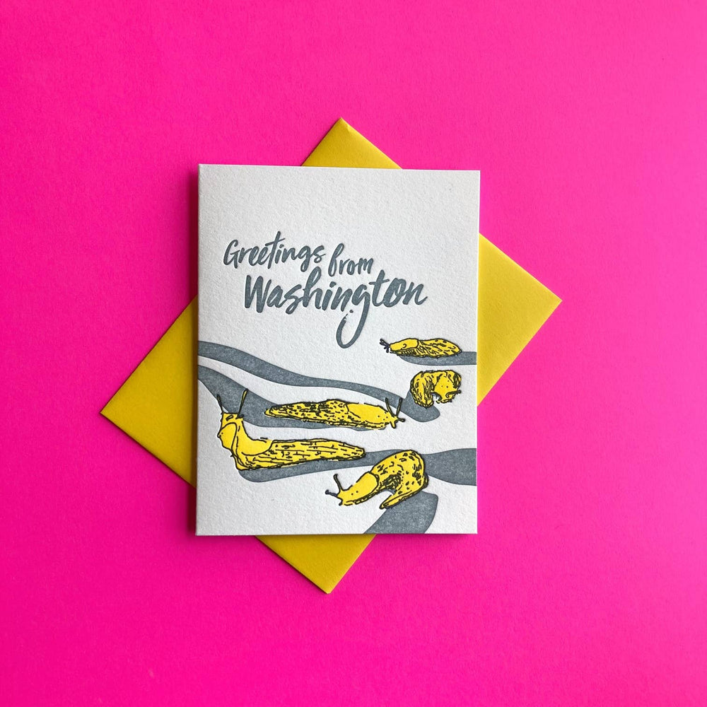 Greeting from Washington Slugs - Letterpress Greeting Card