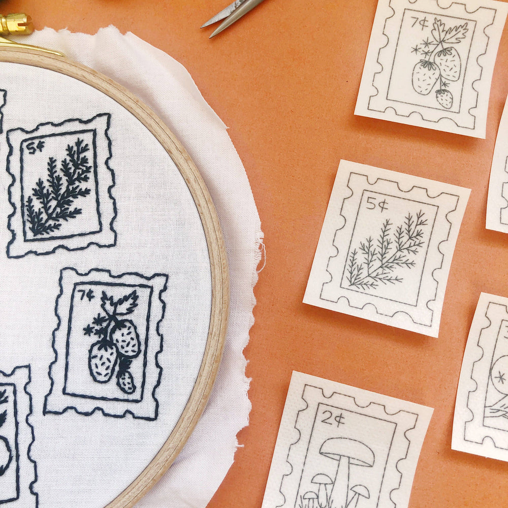 
                      
                        Botanical Stamps - Peel Stick and Stitch Hand Embroidery Patterns
                      
                    