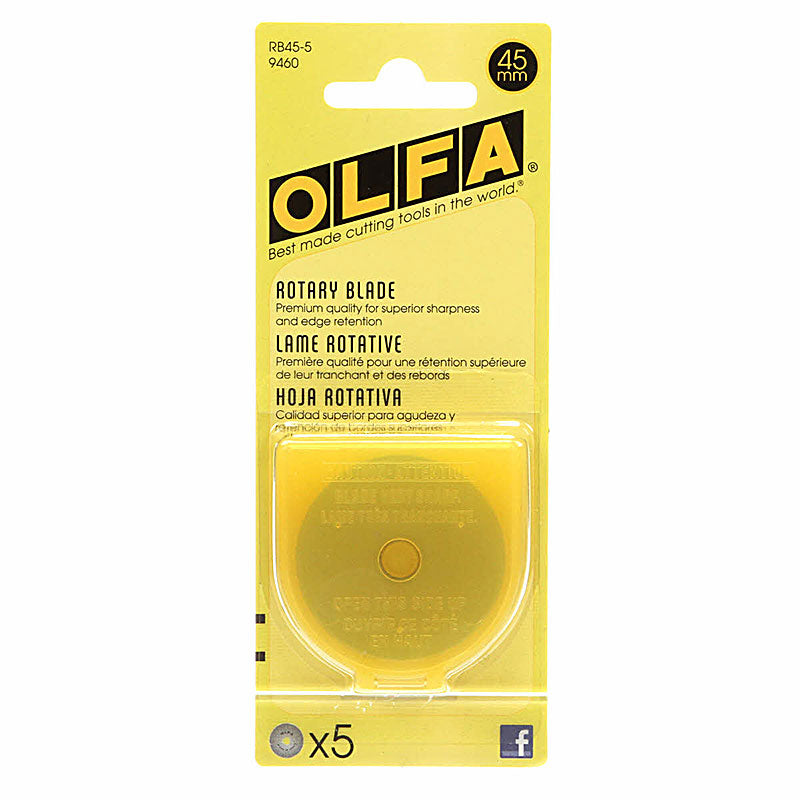 Olfa Rotary Cutter Blades - 45MM - 5ct