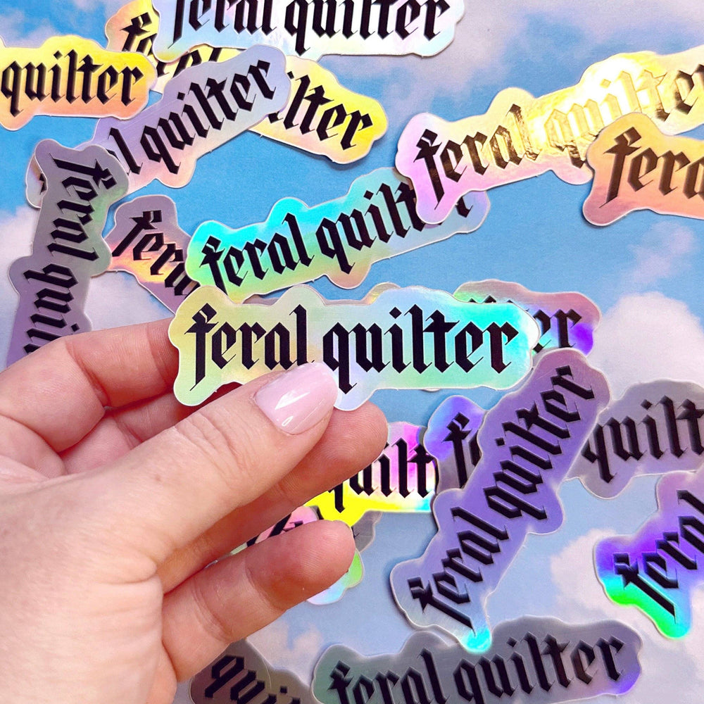 Feral quilter sticker