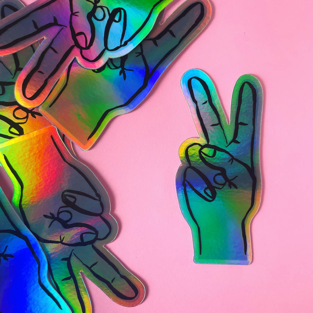 Peace! - Holographic Vinyl Sticker