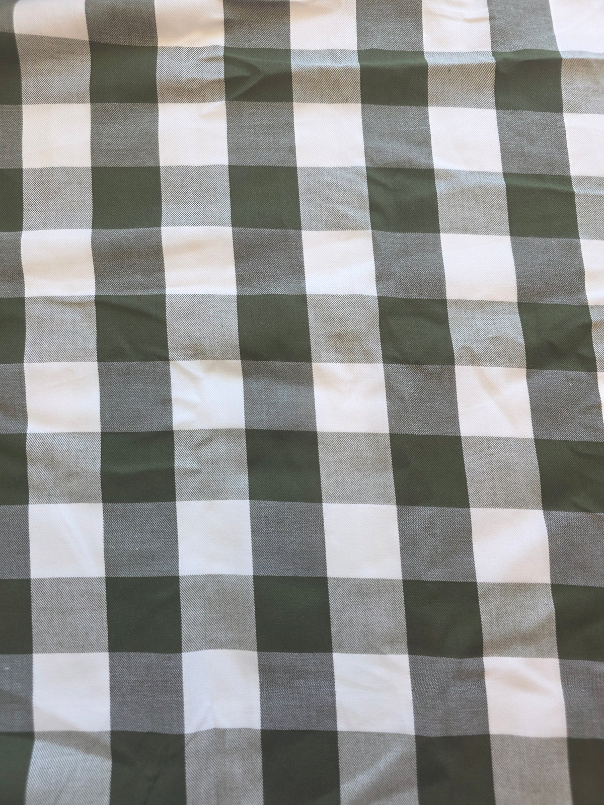 ReStash: 5yd Green and White Checkered Rayon