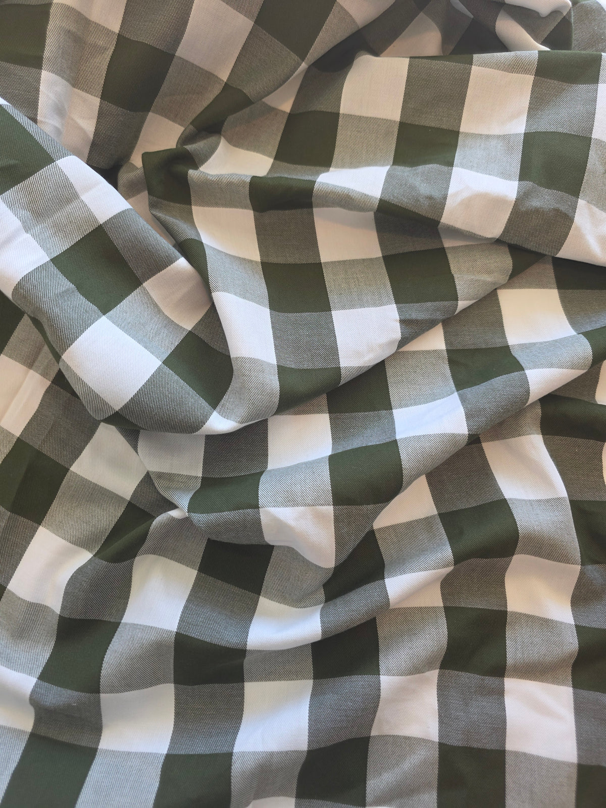 ReStash: 5yd Green and White Checkered Rayon