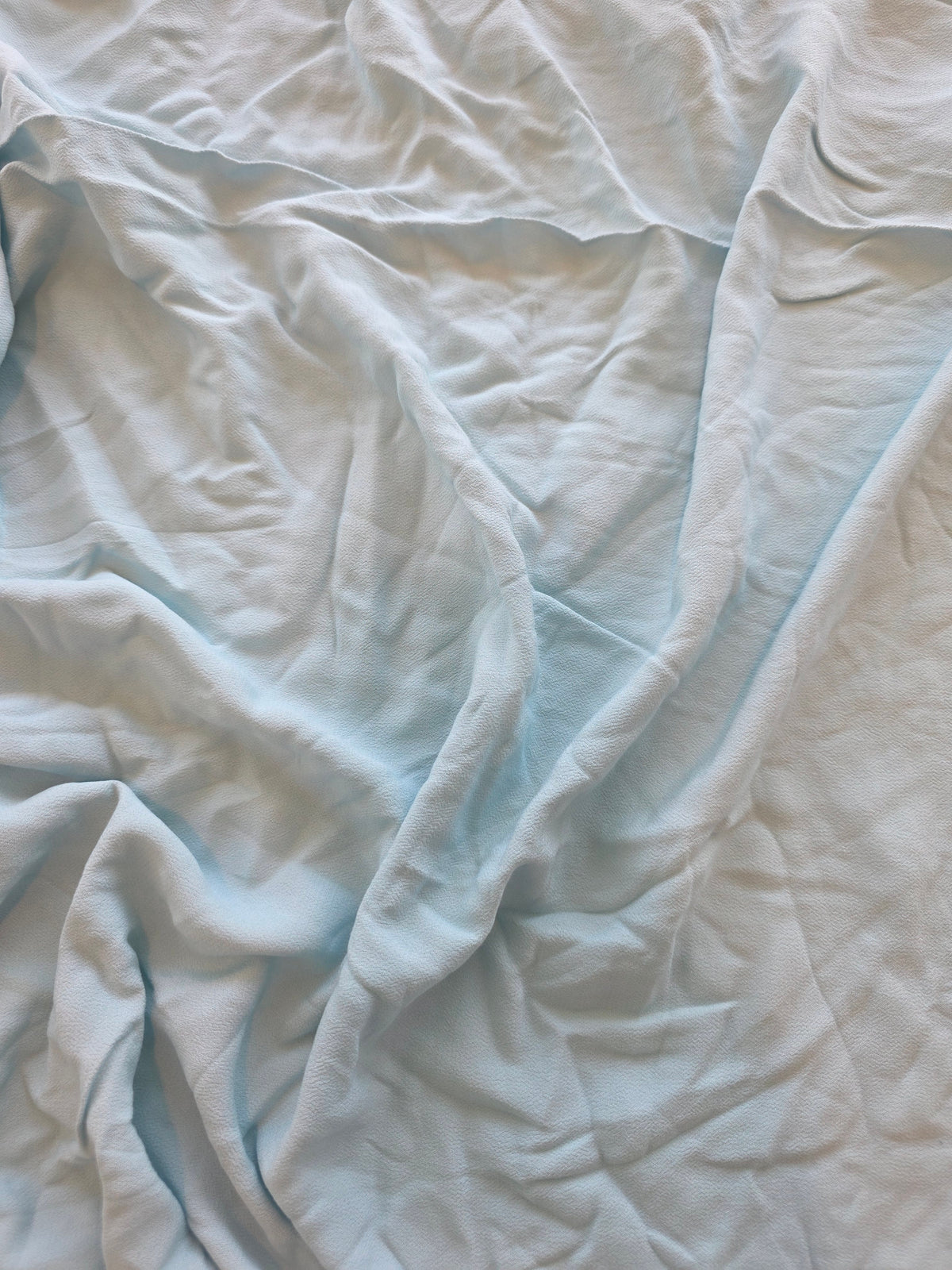 ReStash: 5yd Rayon Crepe Challis - Pastel Blue