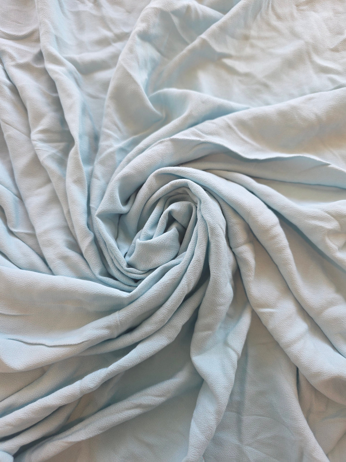 ReStash: 5yd Rayon Crepe Challis - Pastel Blue
