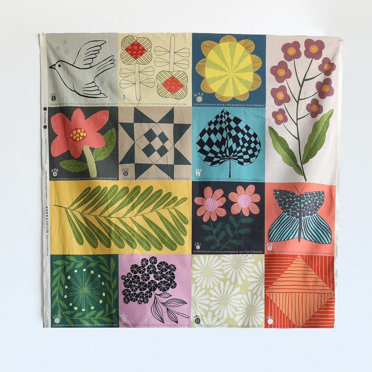 Bookhou Cotton Linen Canvas Calendar Panel