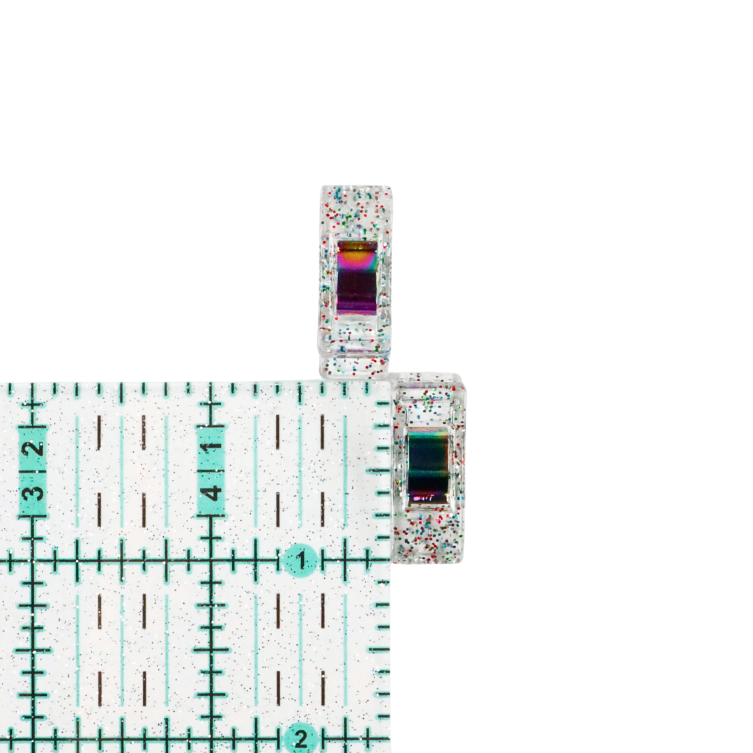 Clear Glitter Clips | Pack of 25