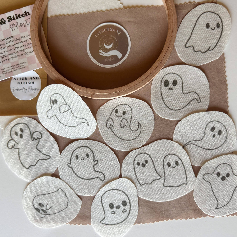Ghost Stick & Stitch Embroidery pack