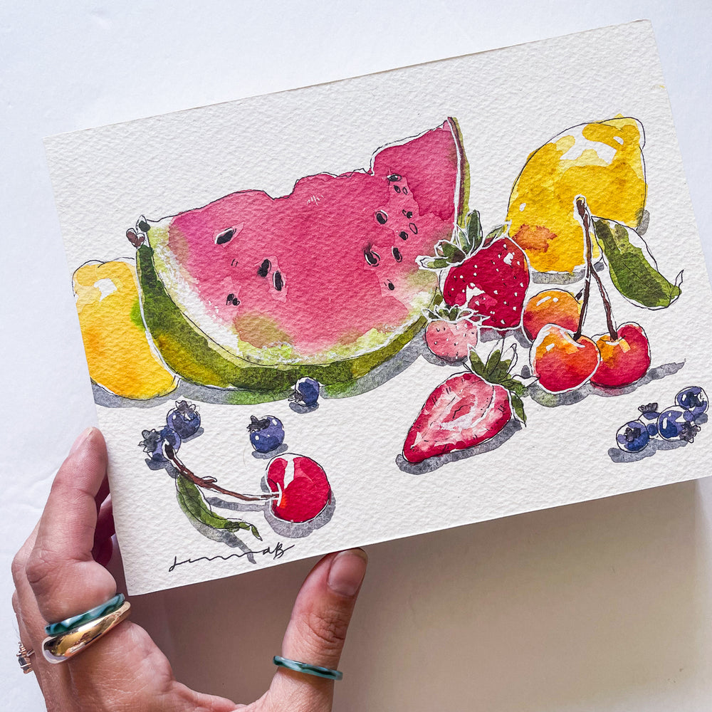 Watercolor - Summer Fruits