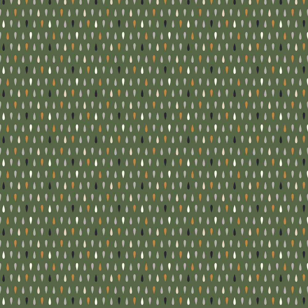 Spring Showers - Raindrops Green