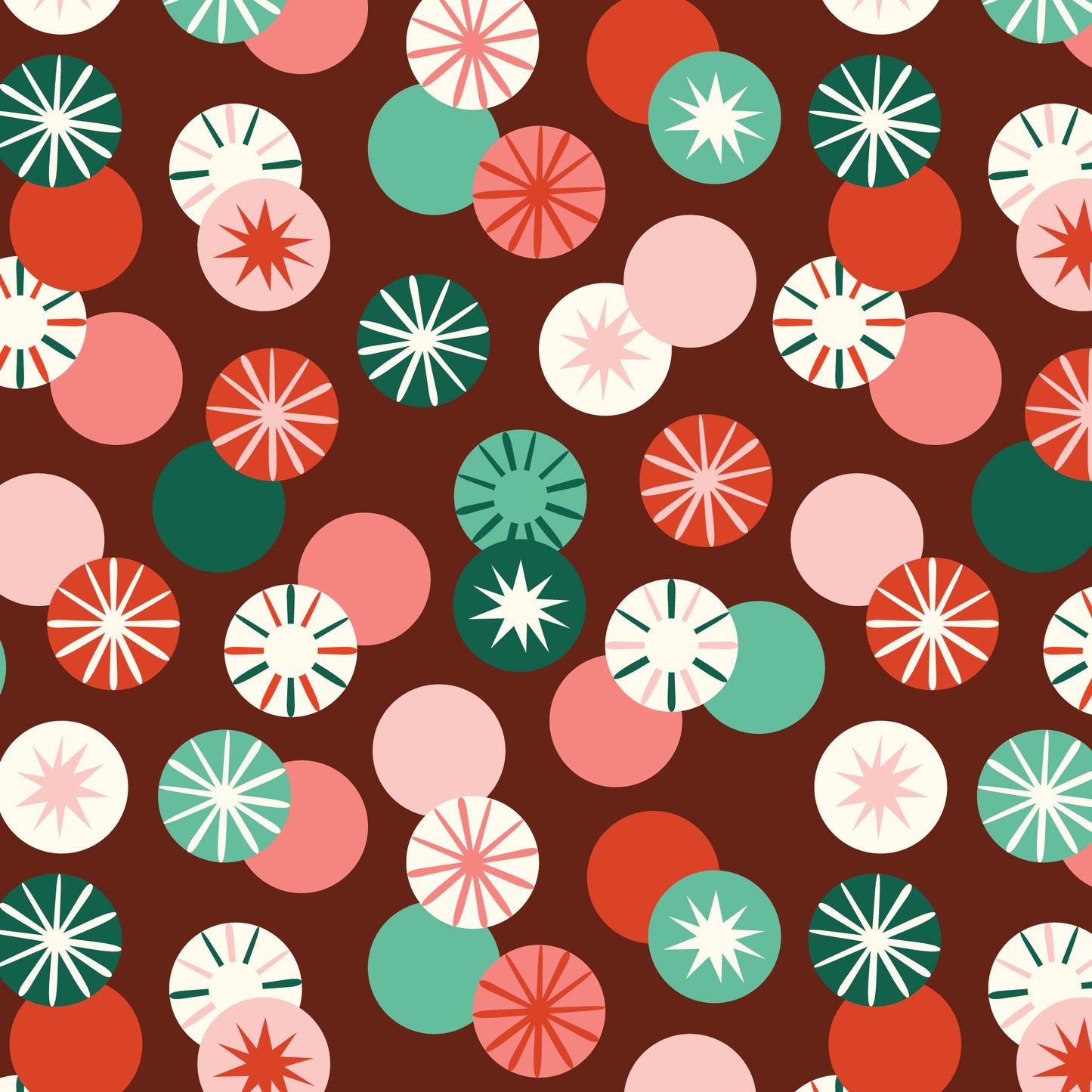 Merry & Mod - Peppermint Whirl - Burgundy