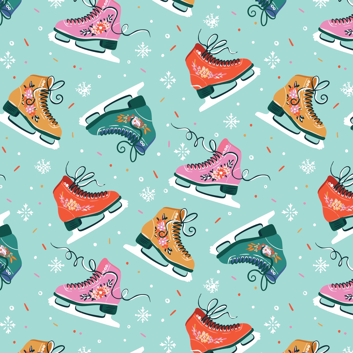 Jolly Tidings - Skate to Be - Turquoise