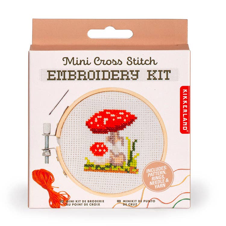 Mushroom Mini Cross Stitch Kit