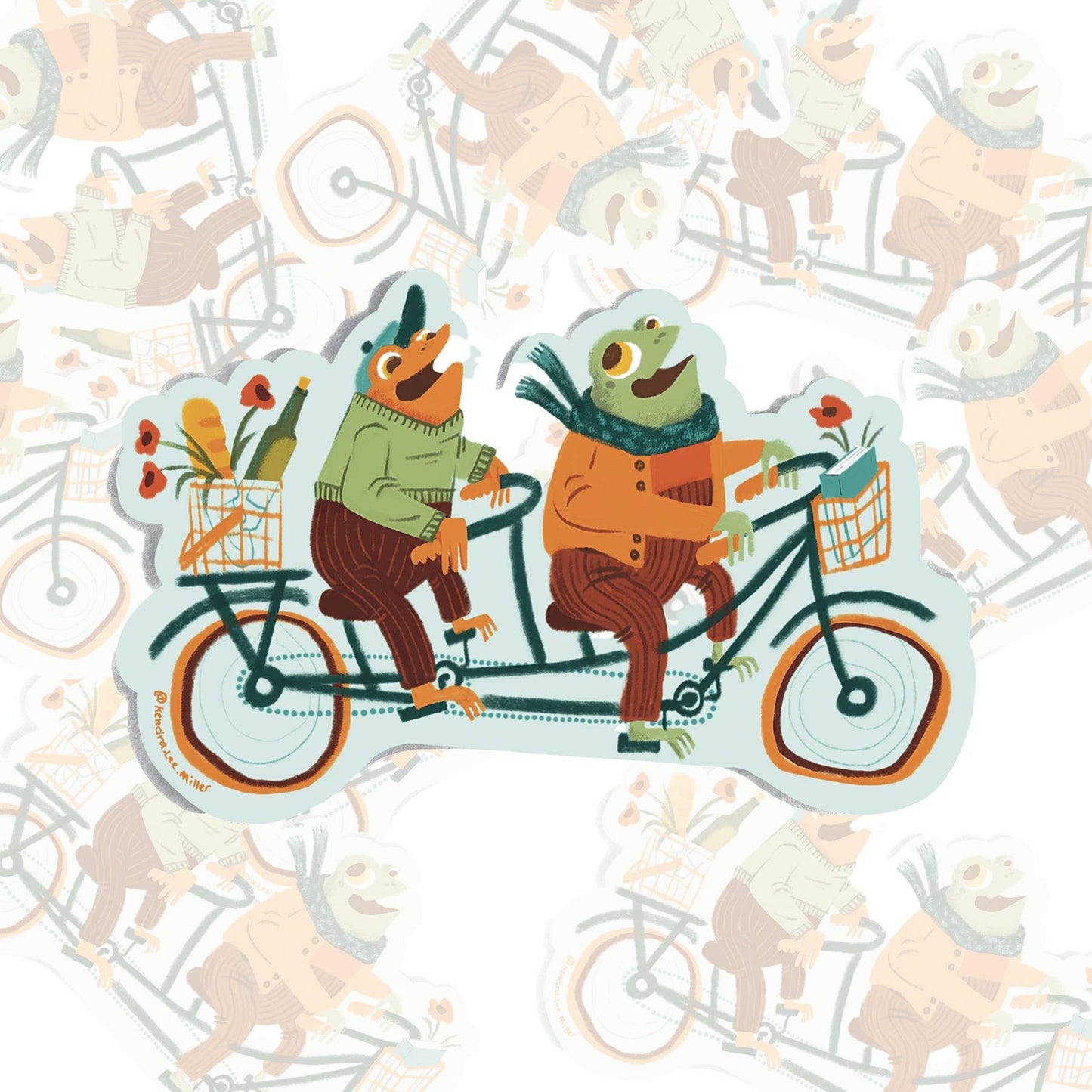 Frog and Toad Vinyl Sticker