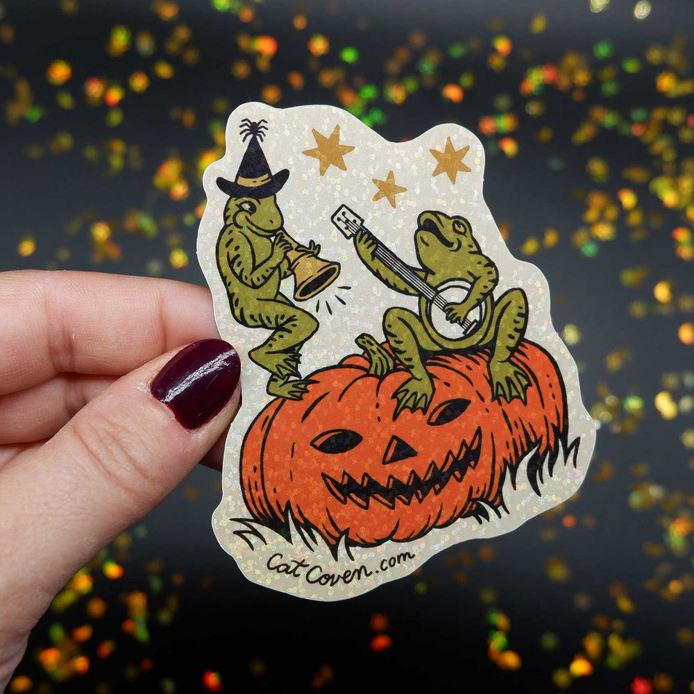 
                      
                        Halloween Frogs - Glitter Sticker
                      
                    