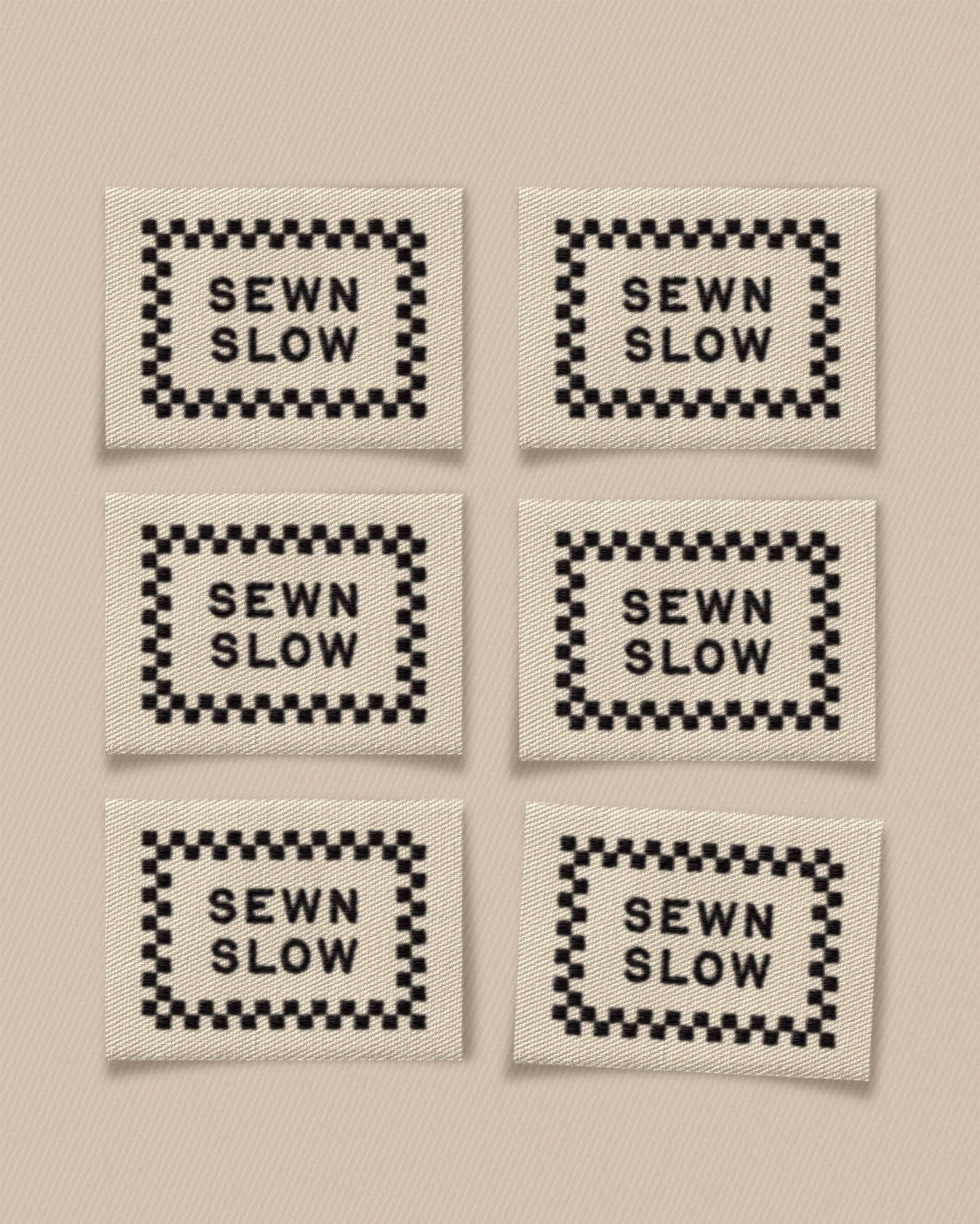 Sewn Slow Ivory Large Sewing Labels (6 pack) – Wyldwood Creative