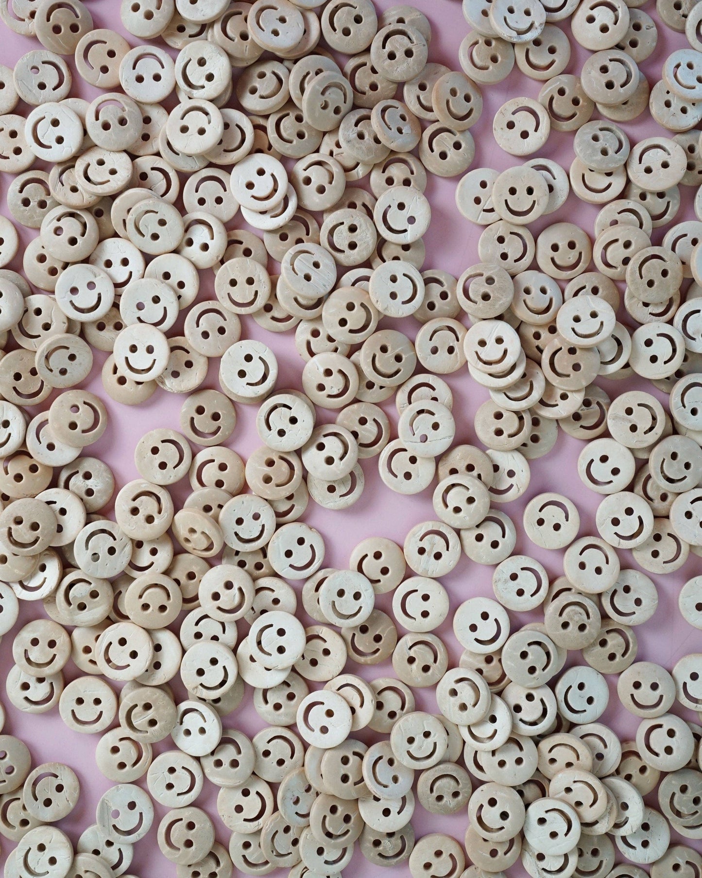 Smiley Face 1/2" Wood Buttons (set of 12)