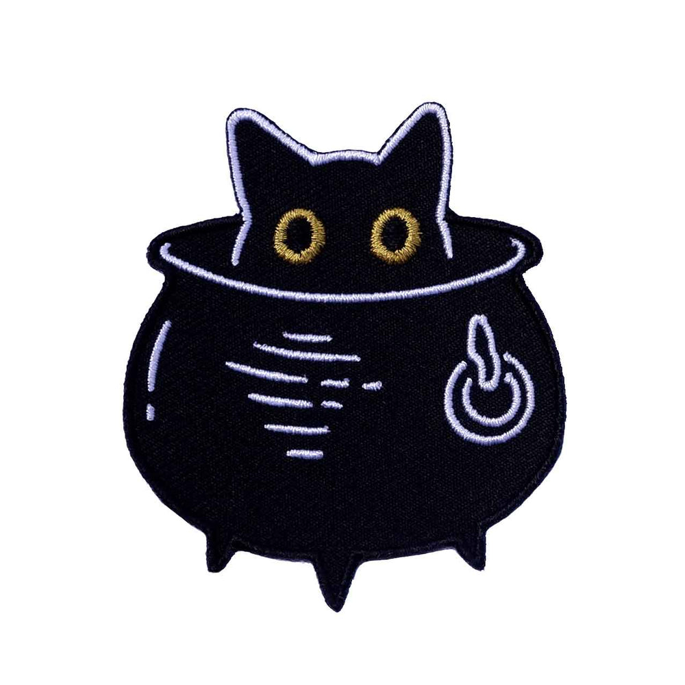 Cauldron Cat - Embroidered Patch