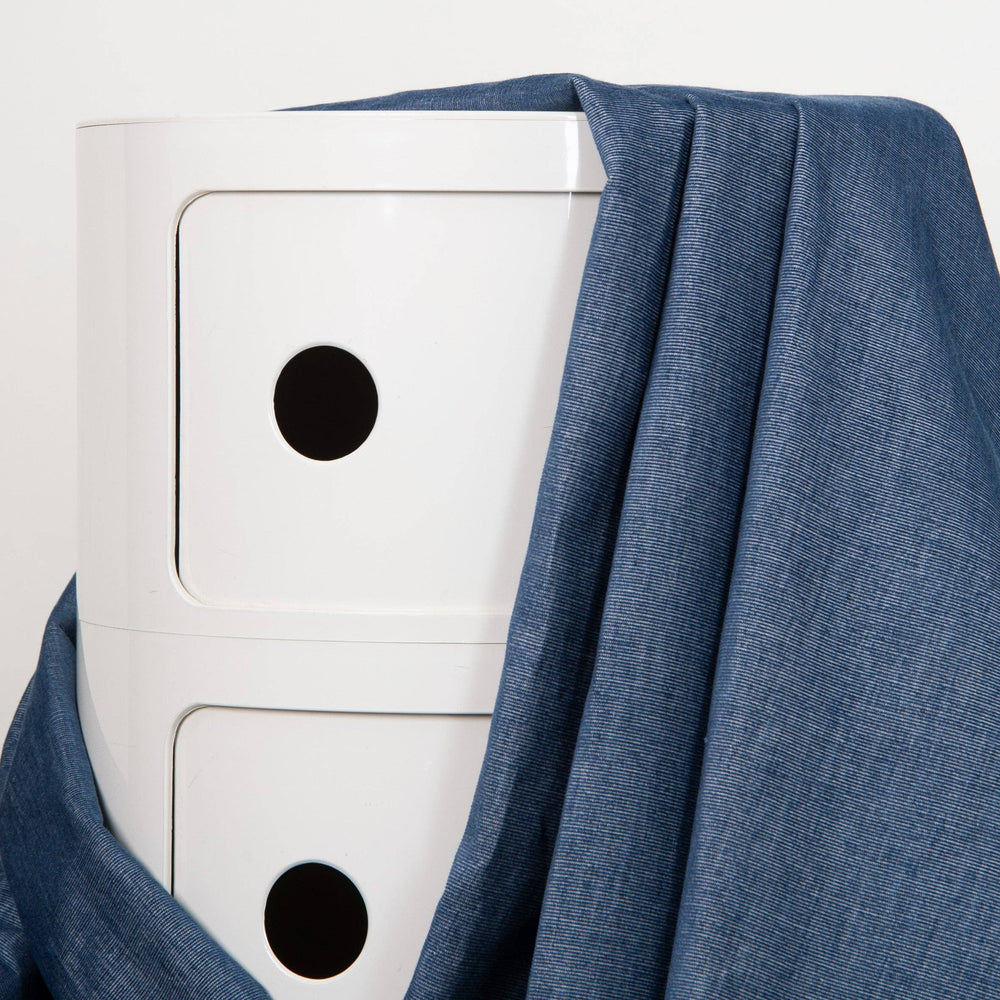 "Vintage Blue Woven Velvet" fabric