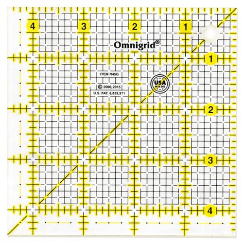 4.5" X 4.5" Gridded Ruler by Omnigrid