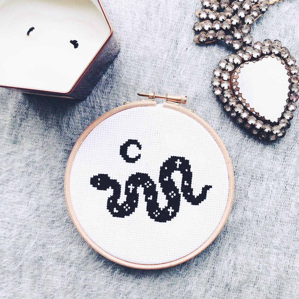 
                      
                        Snake & Moon Modern Cross Stitch Kit
                      
                    