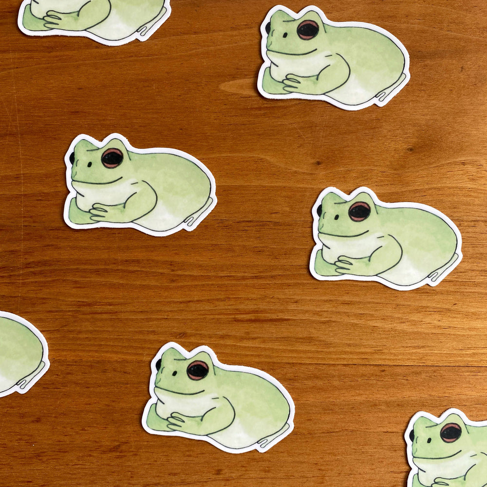 White’s Tree Frog Watercolor Sticker