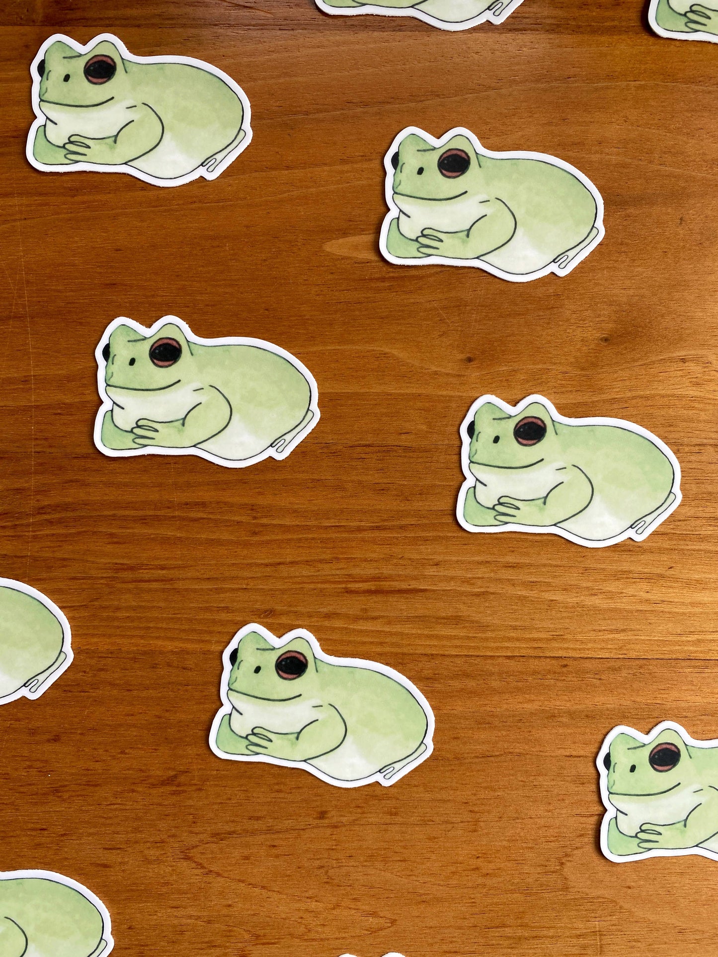 White’s Tree Frog Watercolor Sticker