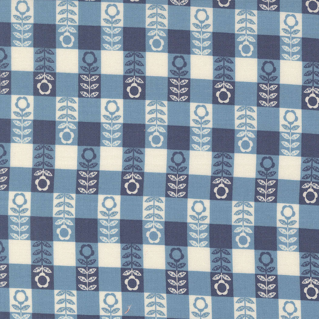 Night Owl - Flower Plaid - Sky