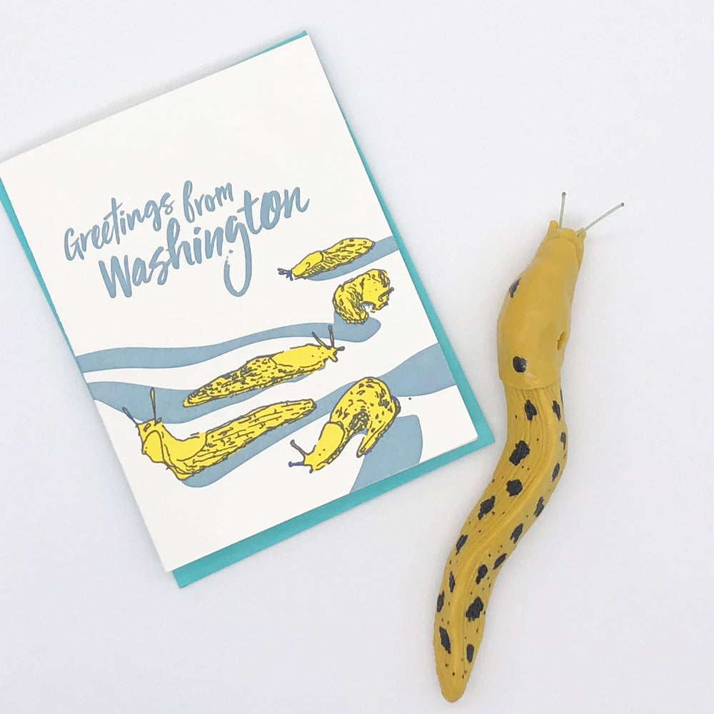 
                      
                        Greeting from Washington Slugs - Letterpress Greeting Card
                      
                    