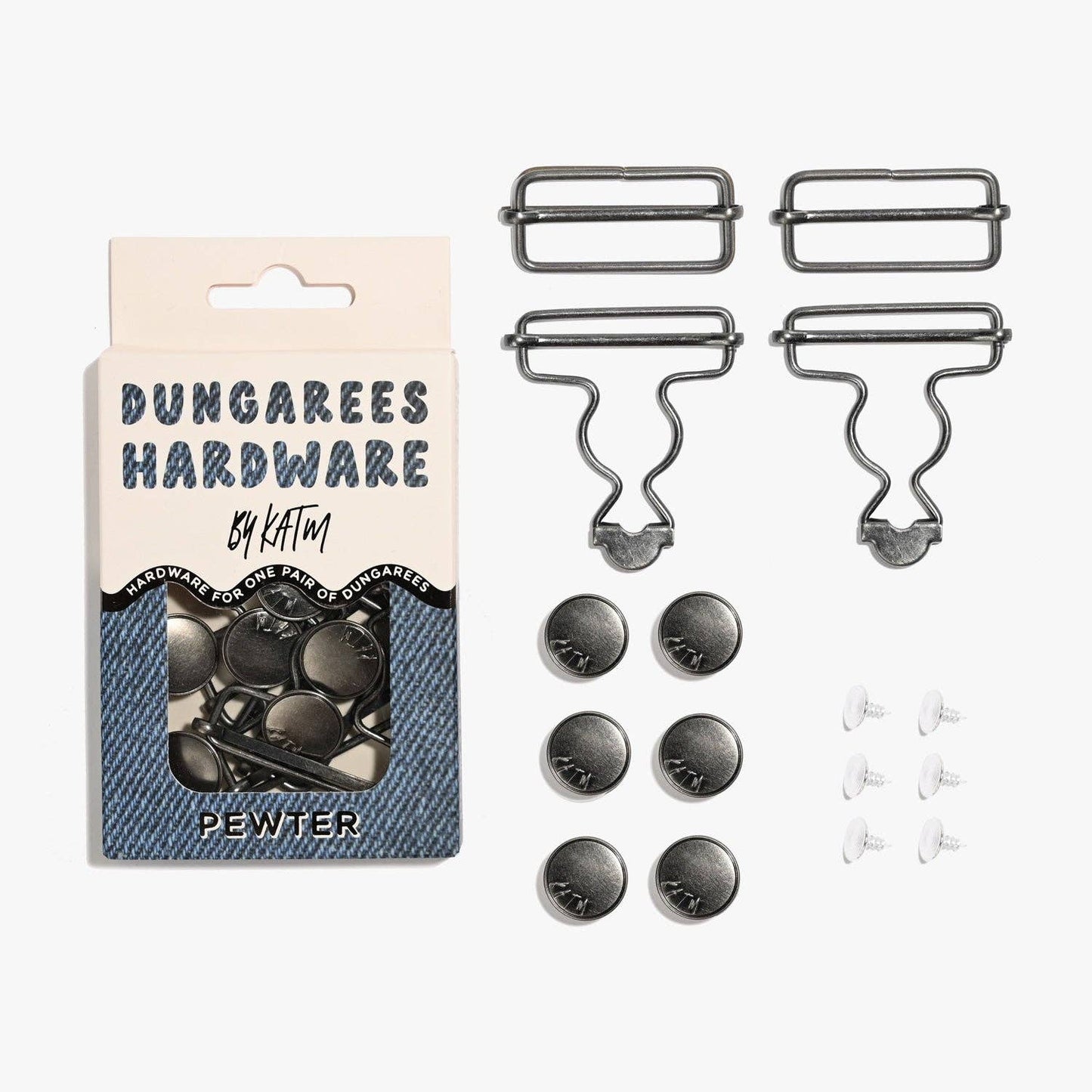 Dungarees Hardware Kit | Pewter