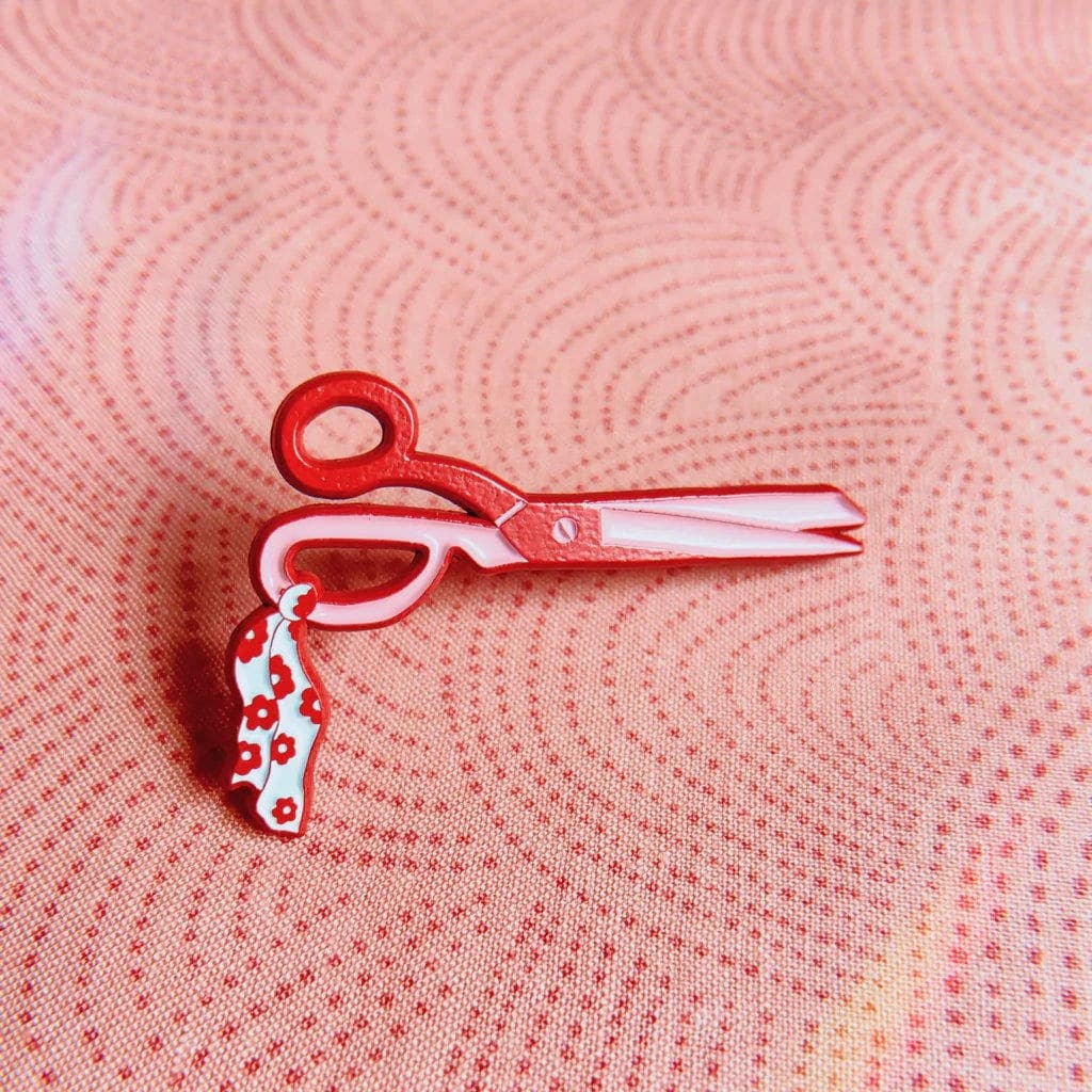 Fabric Scissors Enamel Pin – Wyldwood Creative