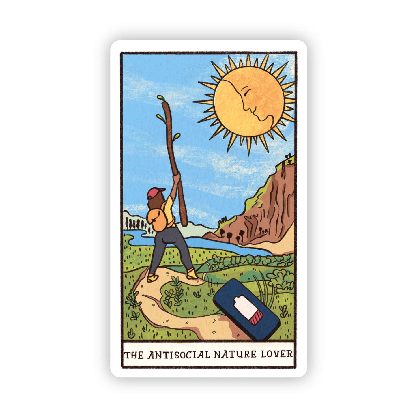 The Anti Social Nature Lover Tarot Card Sticker