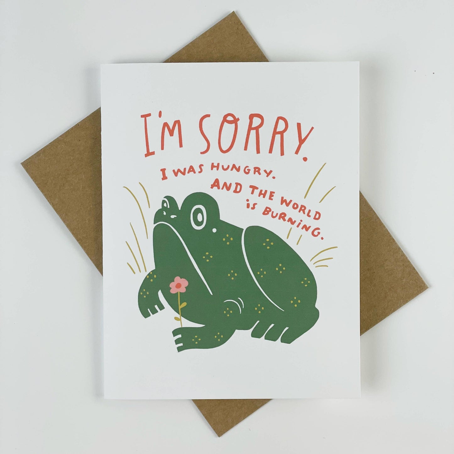 I'm Sorry Frog Greeting Card