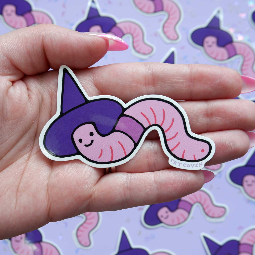 Witchy Worm - Vinyl Sticker