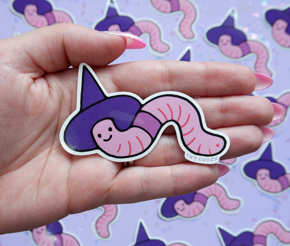 Witchy Worm - Vinyl Sticker