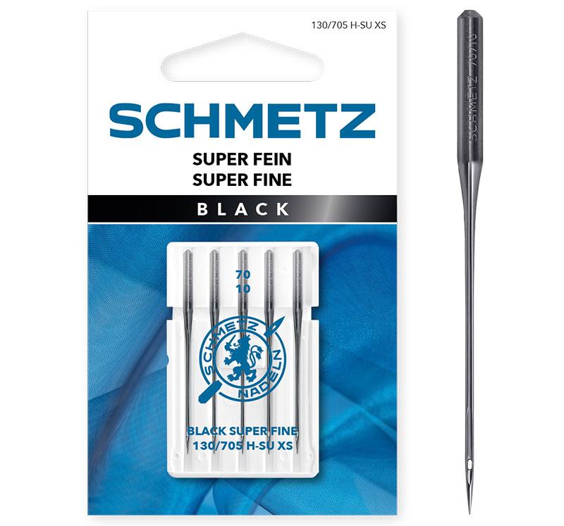 Black Super Fine Needle 70/10 - Schmetz 4510