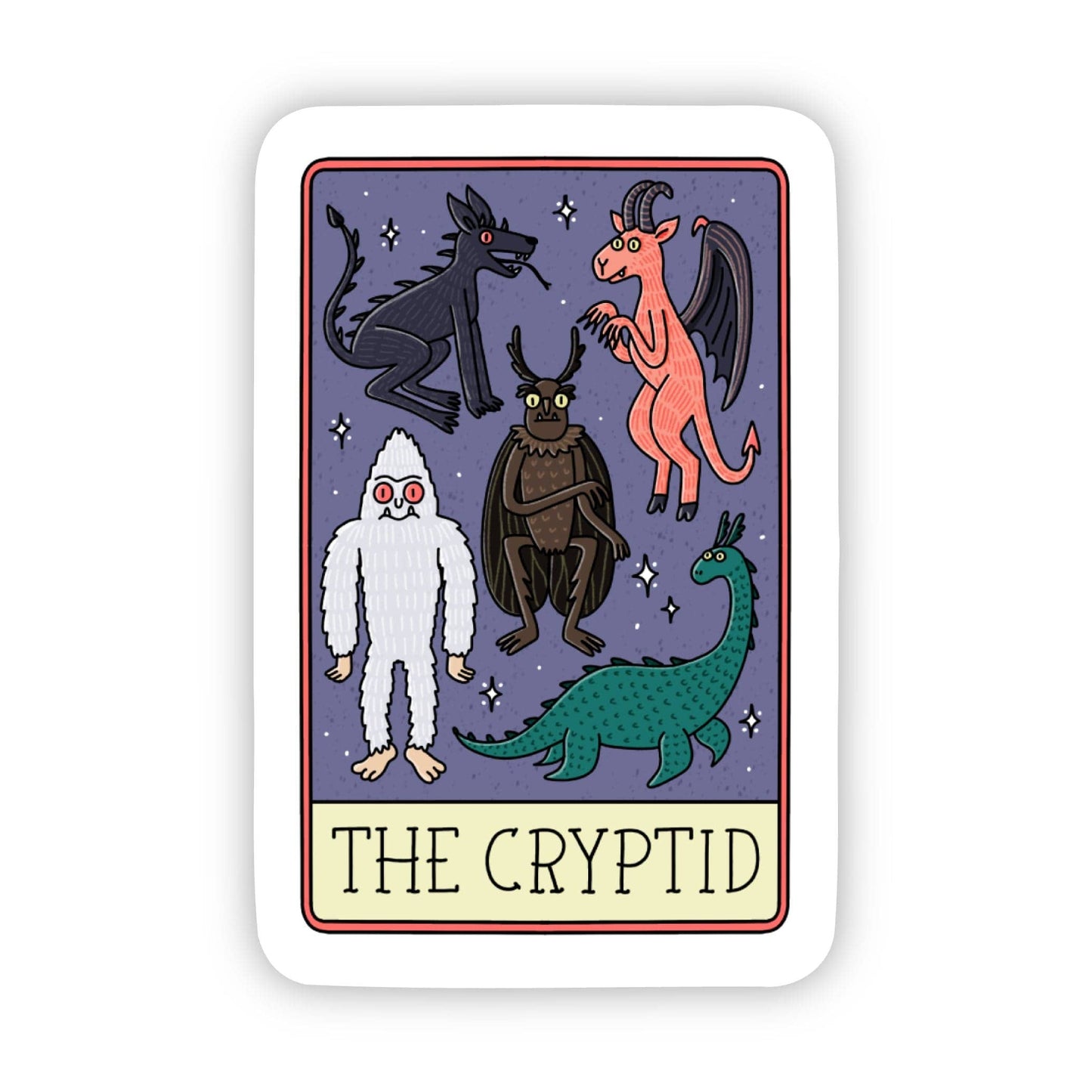 The Cryptid Tarot Card Sticker