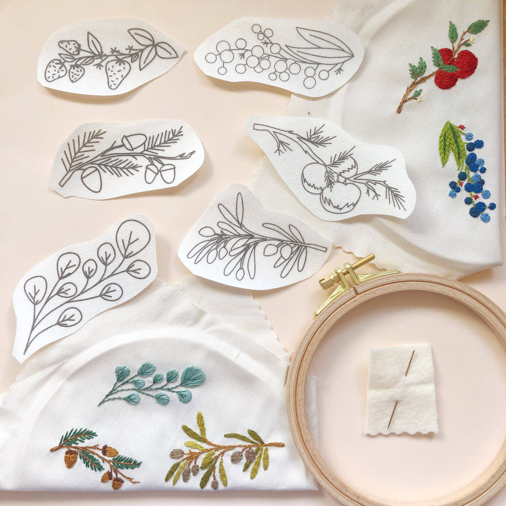 
                      
                        Botanical Branches Embroidery Patterns - Stick and Stitch Fruit and Plant Embroidery
                      
                    