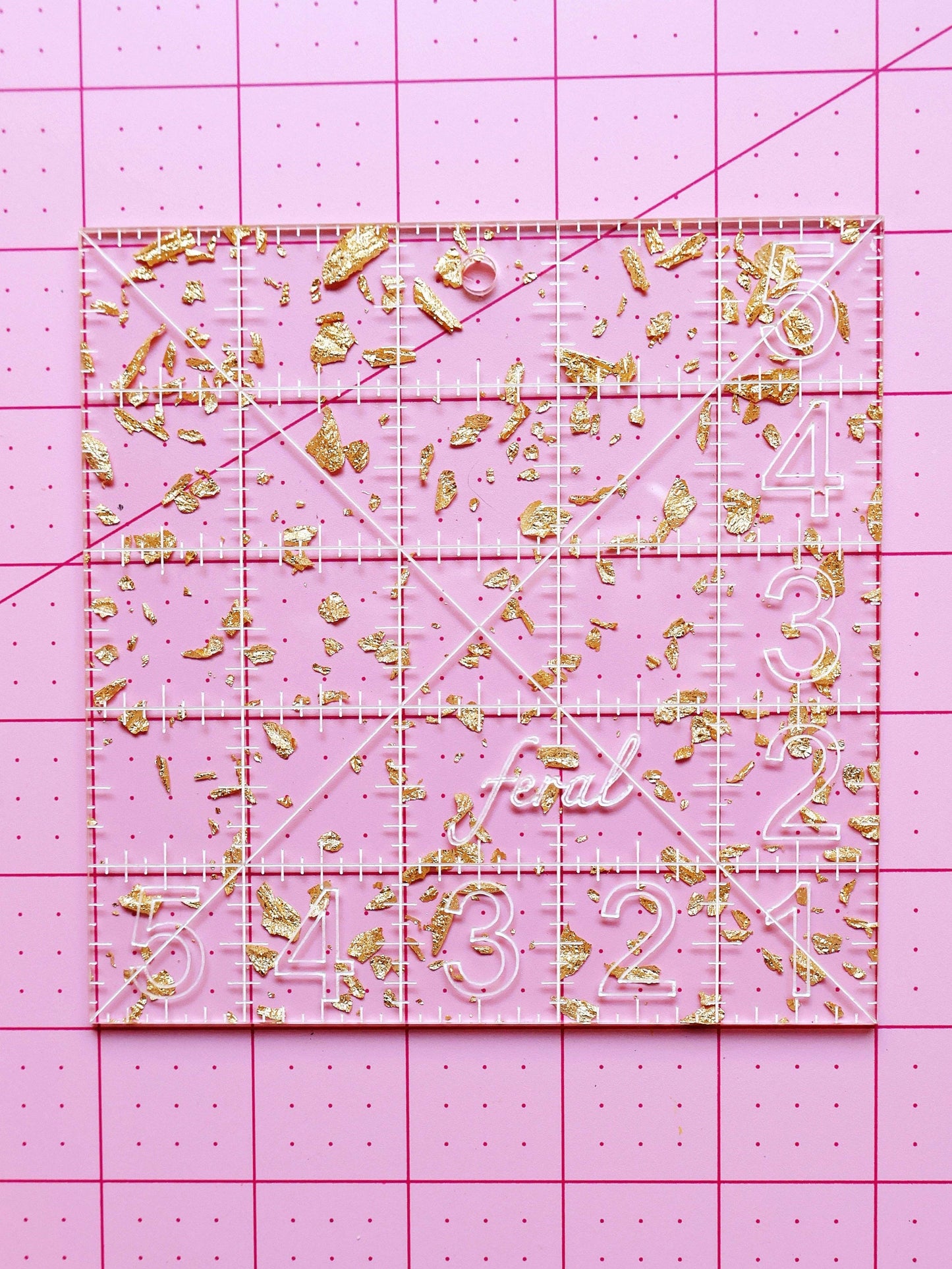 Charm square quilting ruler