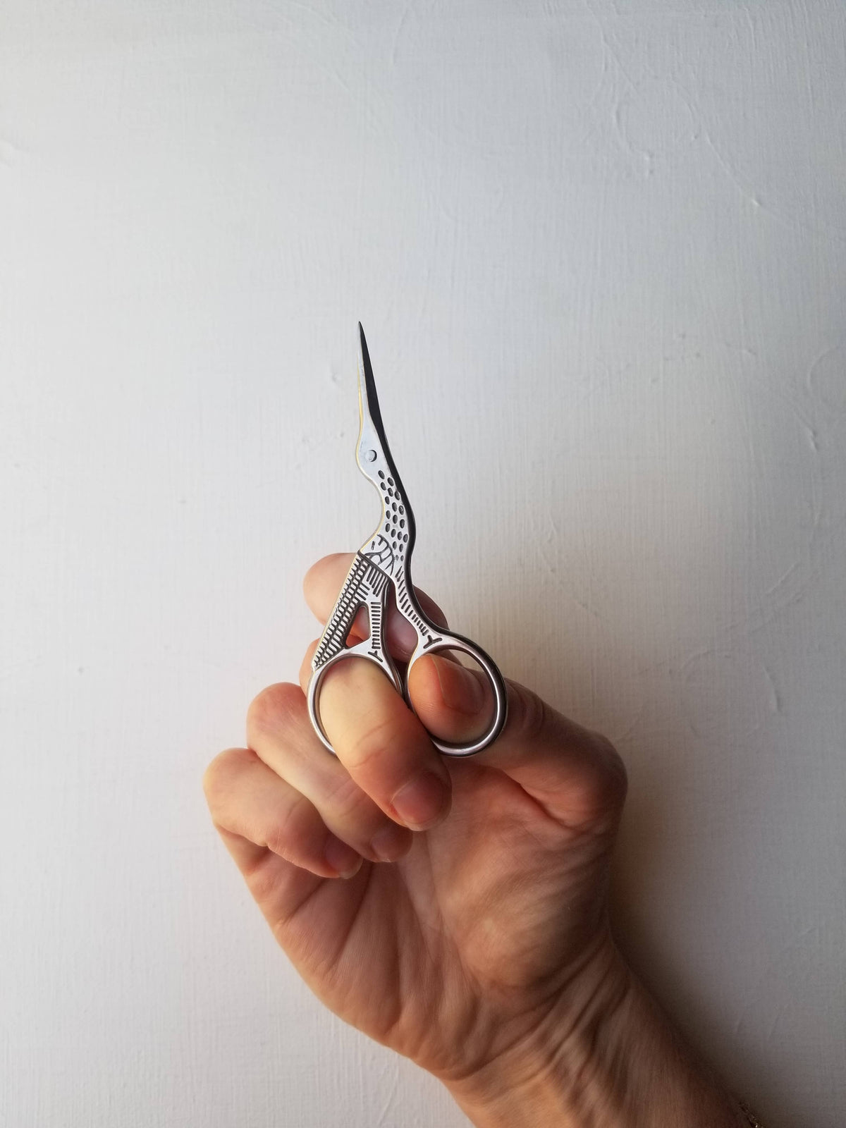 Stork Embroidery Scissors - Stainless Steel Sharp Tip Vintage Style Stork Embroidery Scissors - Stainless Steel Sharp Tip Vintage Style