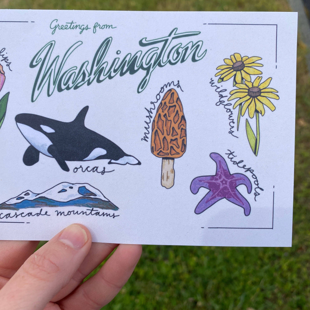 
                      
                        Washington State Postcard | 4" x 6"
                      
                    