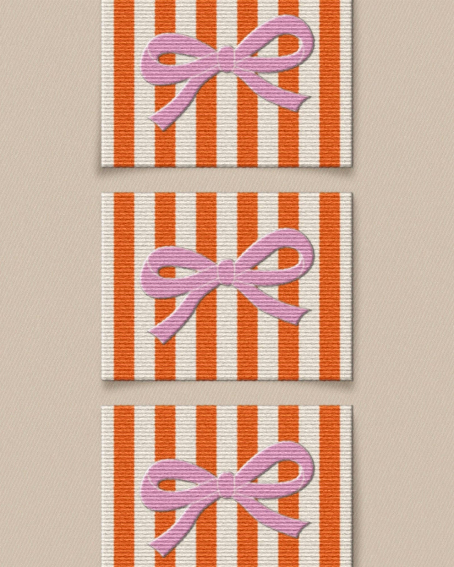 Pink Bow Large Sewing Labels (6 pack)