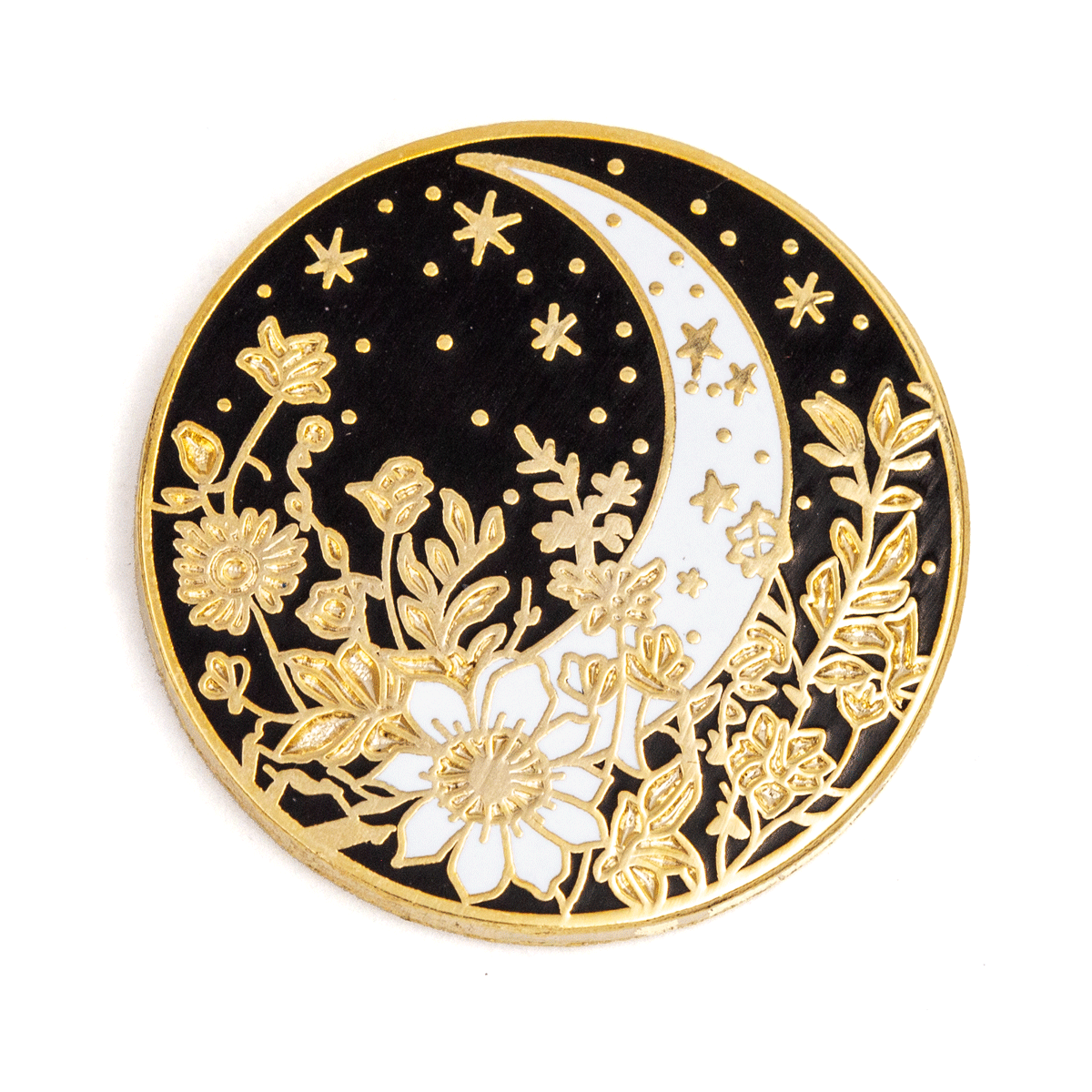 Floral Harvest Moon Enamel Pin