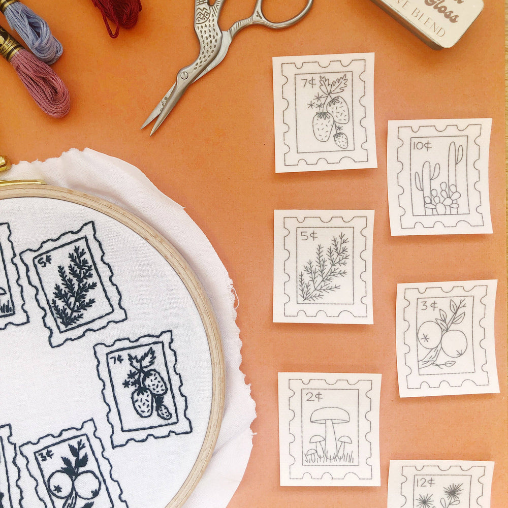 
                      
                        Botanical Stamps - Peel Stick and Stitch Hand Embroidery Patterns
                      
                    