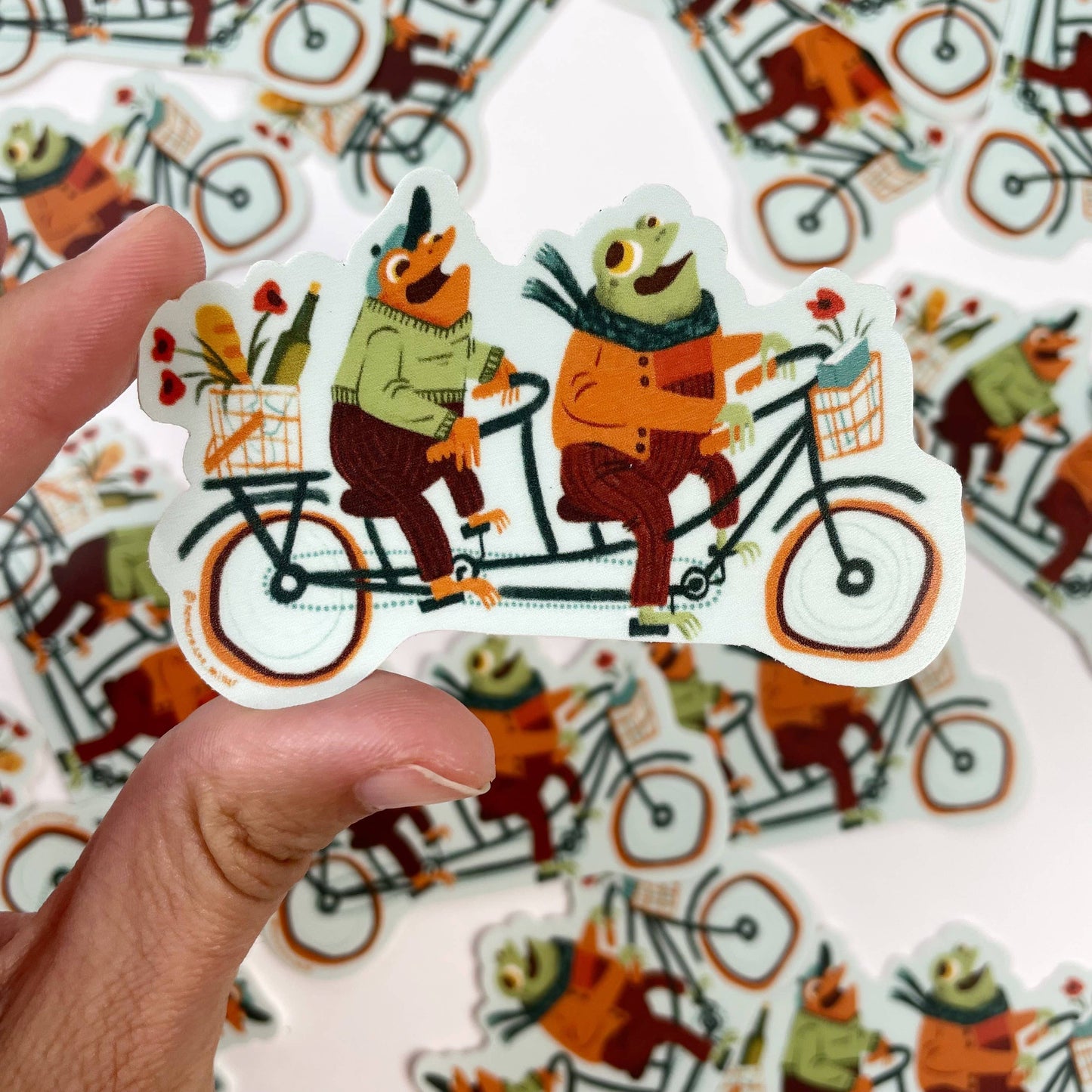 Frog and Toad Vinyl Sticker