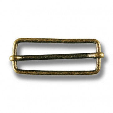 Belt Buckle Slider - Size: 50mm - Color: antique brass