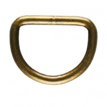 D-ring - Size: 16mm - Color: antique brass