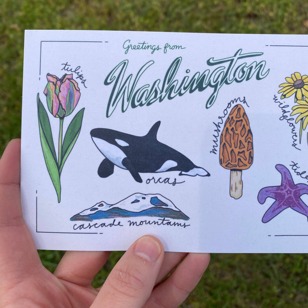 
                      
                        Washington State Postcard | 4" x 6"
                      
                    