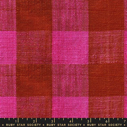 Sunshine Toweling - Checker - Hot Pink - 16" wide